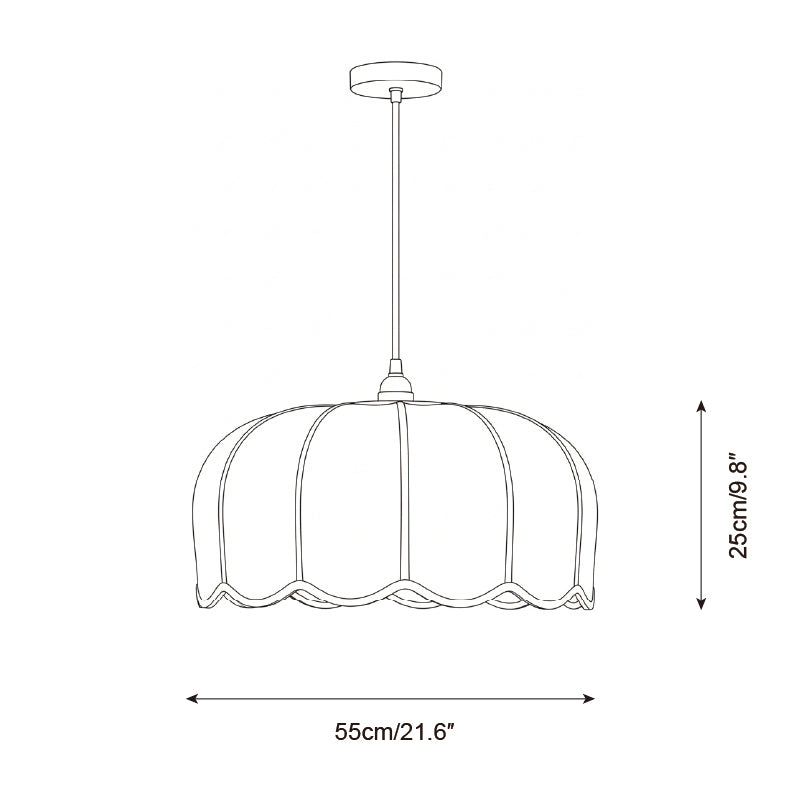 Scalloped Pendant Lamp
