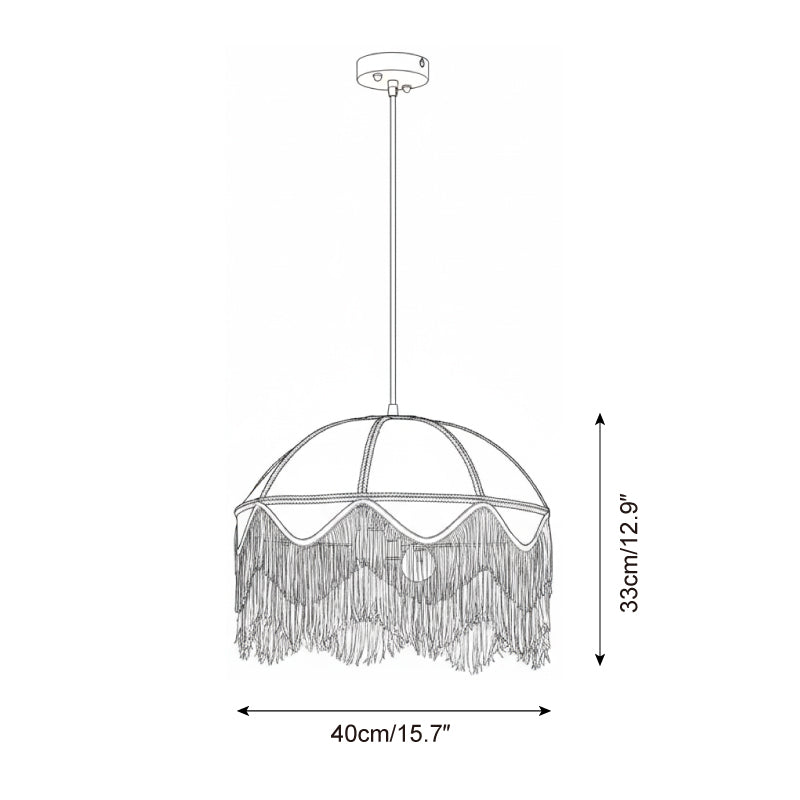 Scarlet Fringe Pendant Lamp