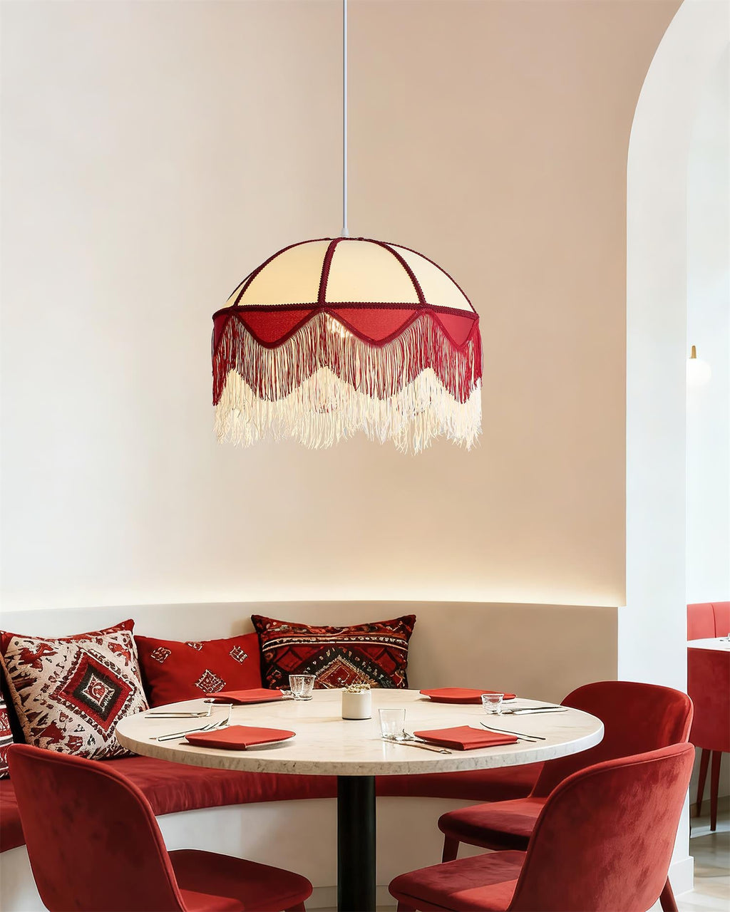 Scarlet Fringe Pendant Lamp