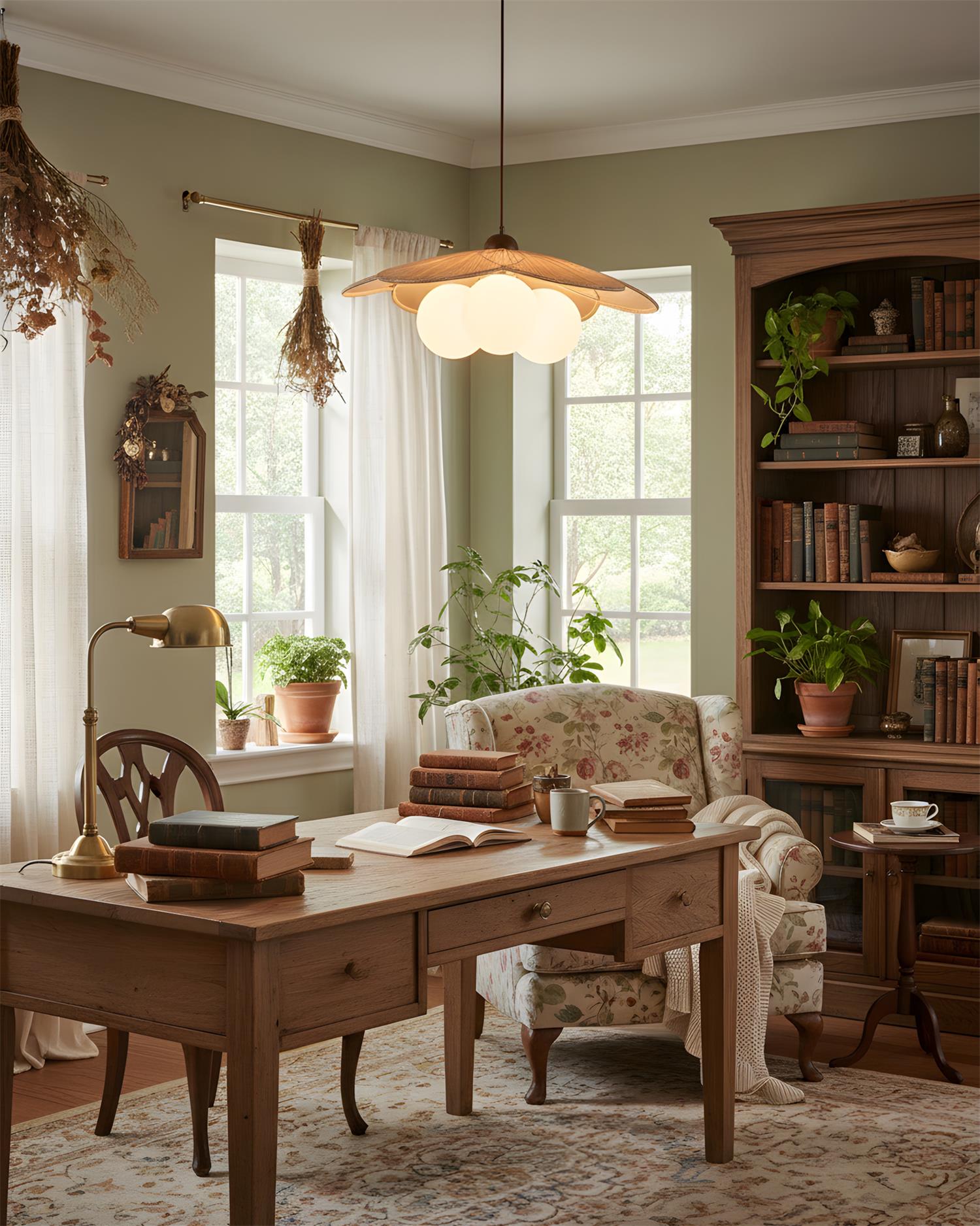 Sculpted Blossom Pendant Lamp