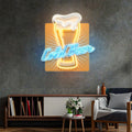 Cold Beer Neon Sign UV Printed Beer Acrylic Dimmable Neon Art Wall Decor Plub Bar Decor Man Cave Sign Business Neon