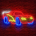 Red Sports Car Neon Sign - Cool Wall Decor for Boys' Bedroom, Birthday Gift, LED Neon Light for Kids and Teens