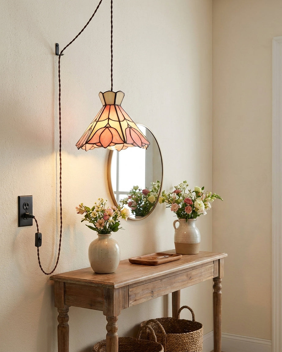 Serena Tiffany Plug In Pendant Light