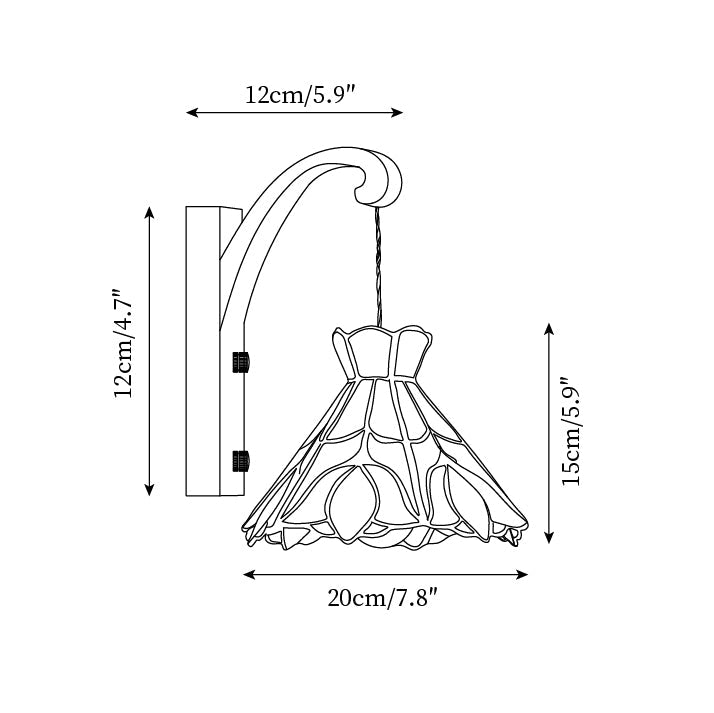 Serena Tiffany Plug In Wall Lamp