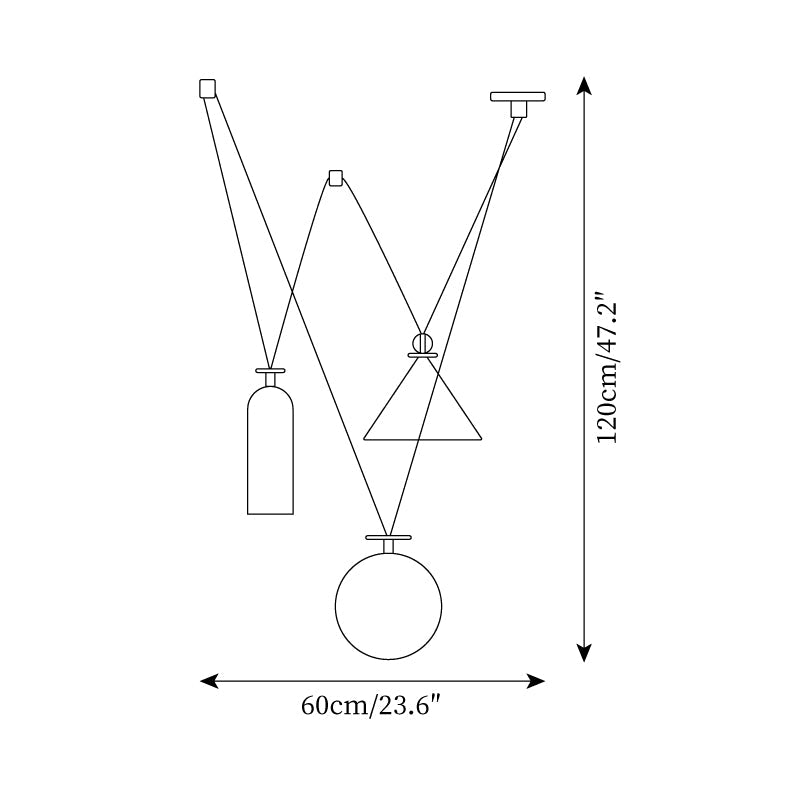 Geometric Shape Art Modern Chandelier