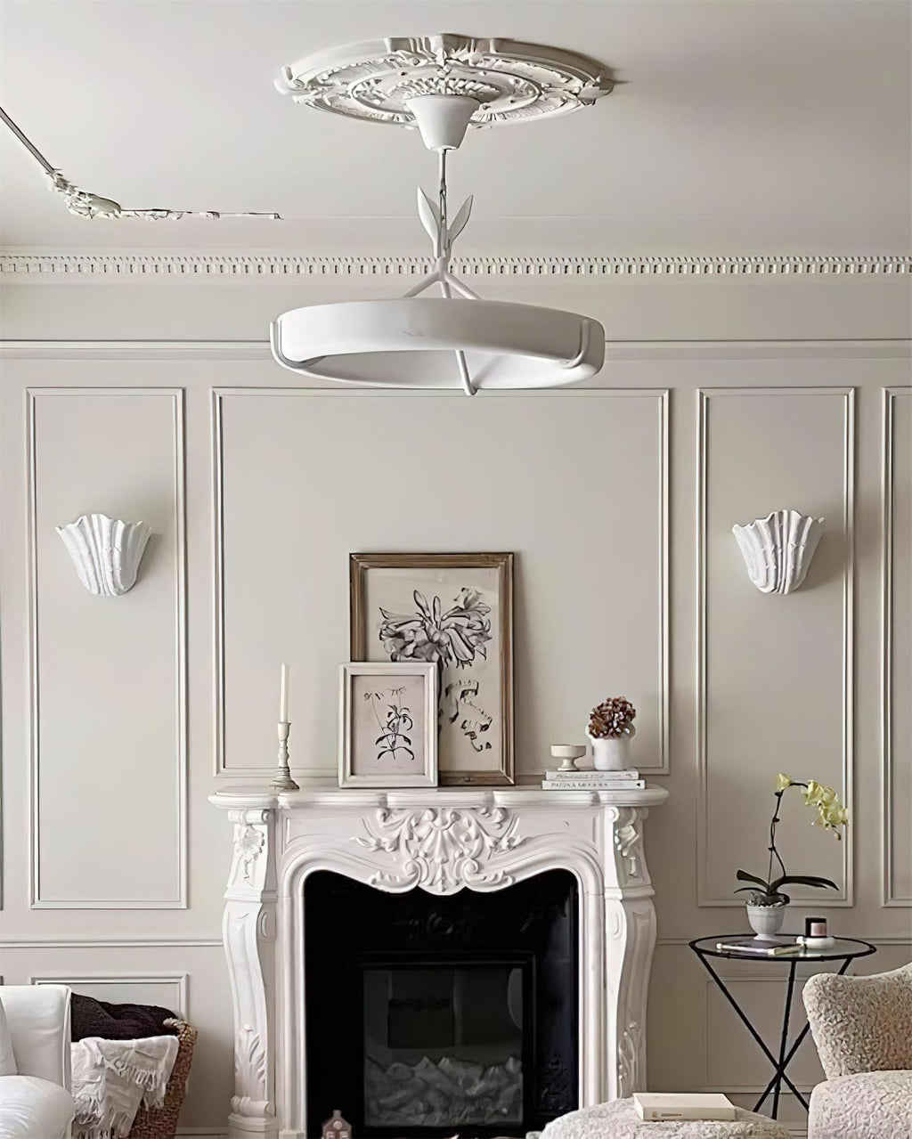 Shell Plaster Wall Lamp