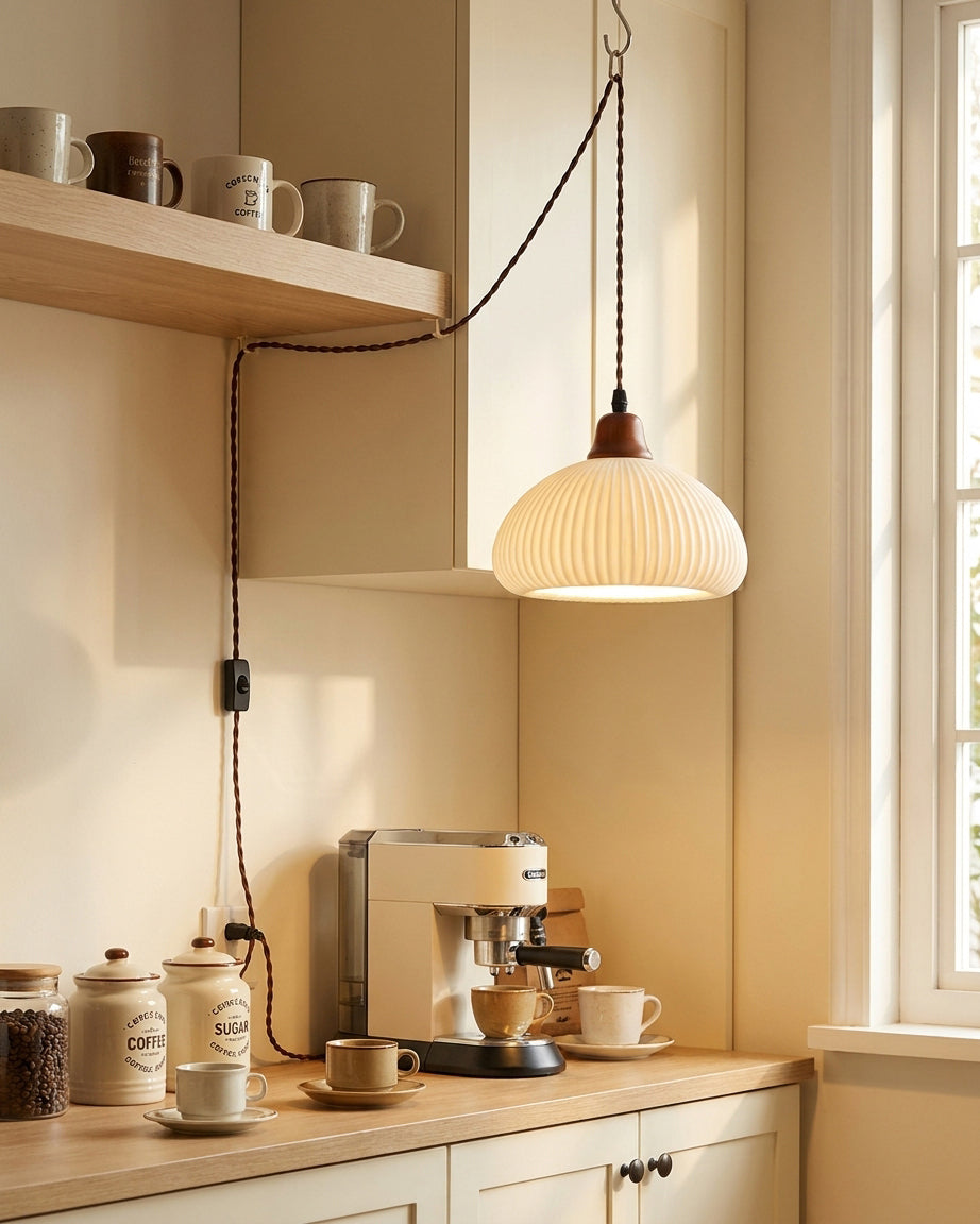 Sidra Ceramic Plug In Pendant Light