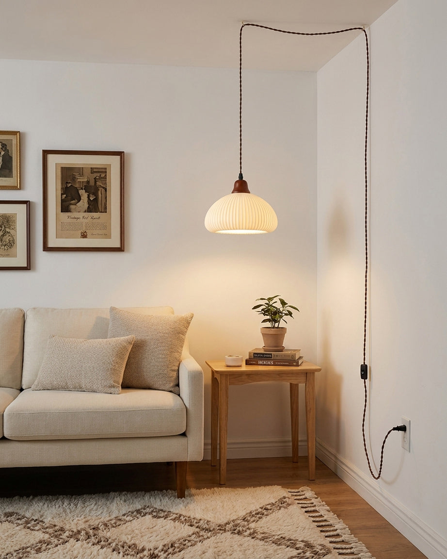 Sidra Ceramic Plug In Pendant Light