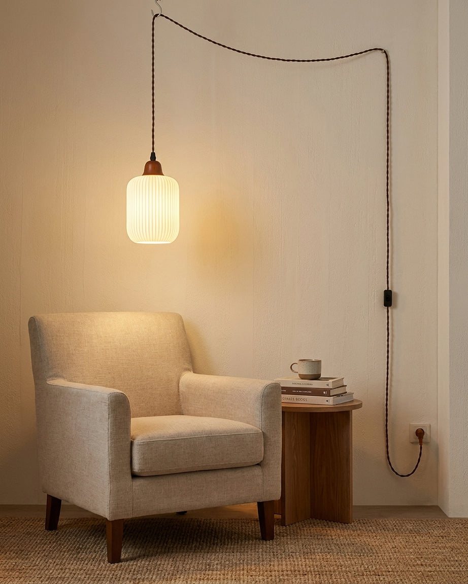 Sidra Ceramic Plug In Pendant Light