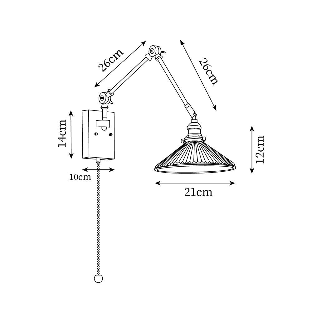 Silverton Swing Arm Wall Lamp