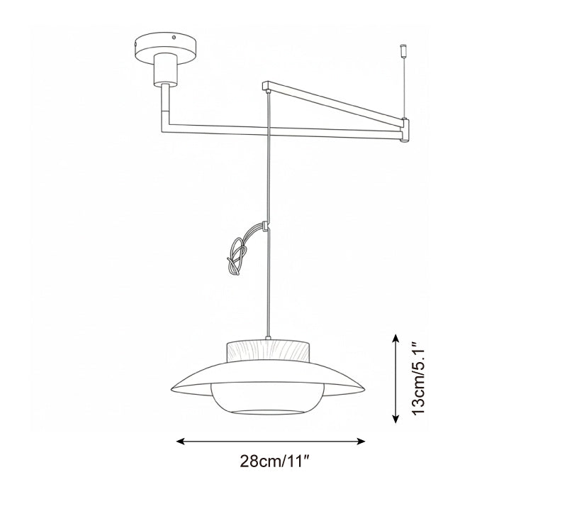Sima Swing Arm Pendant Lamp