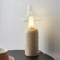 Stilla Orb Travertine Table Lamp