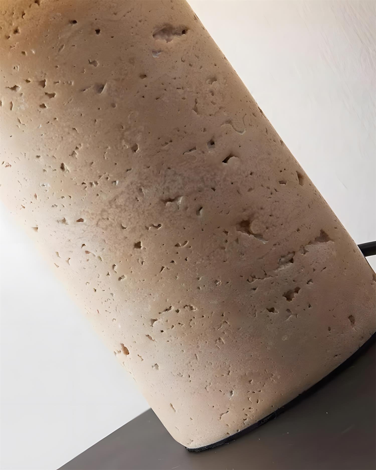 Stilla Orb Travertine Table Lamp