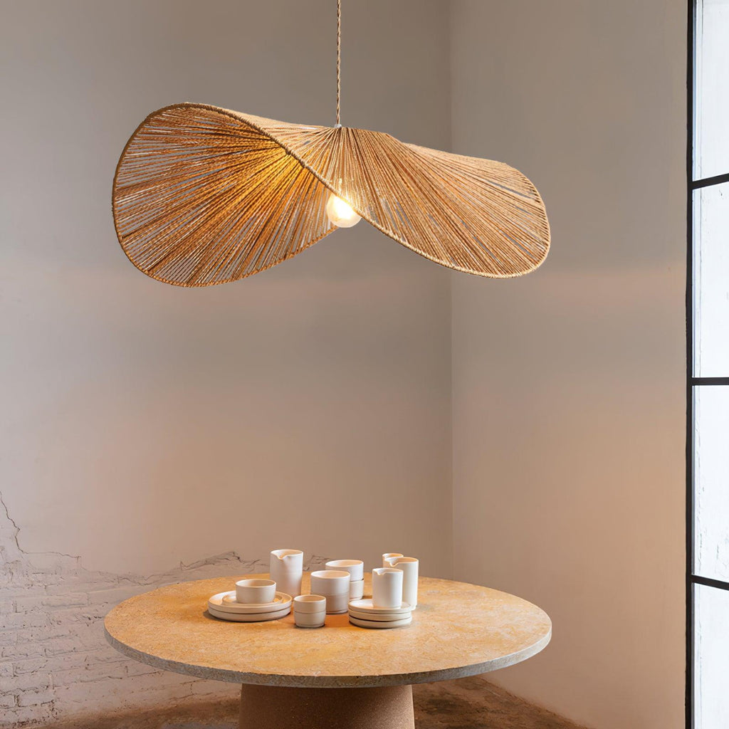 Straw Hat Pendant Light