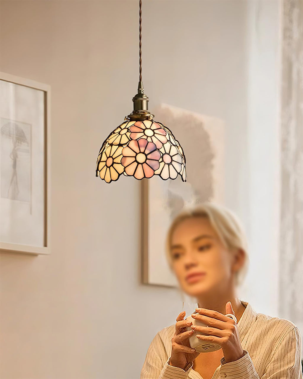 Suka Floral Plug In Pendant Lamp