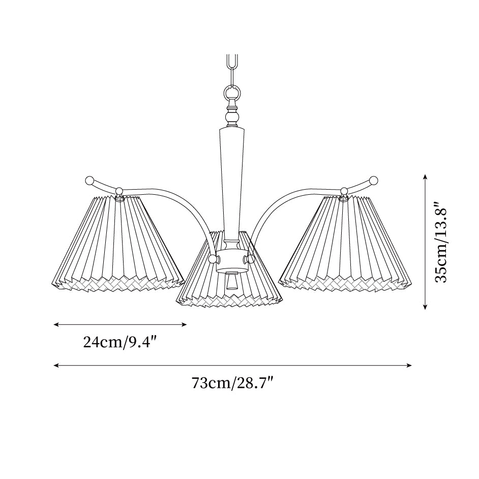 Suki Pleated Chandelier