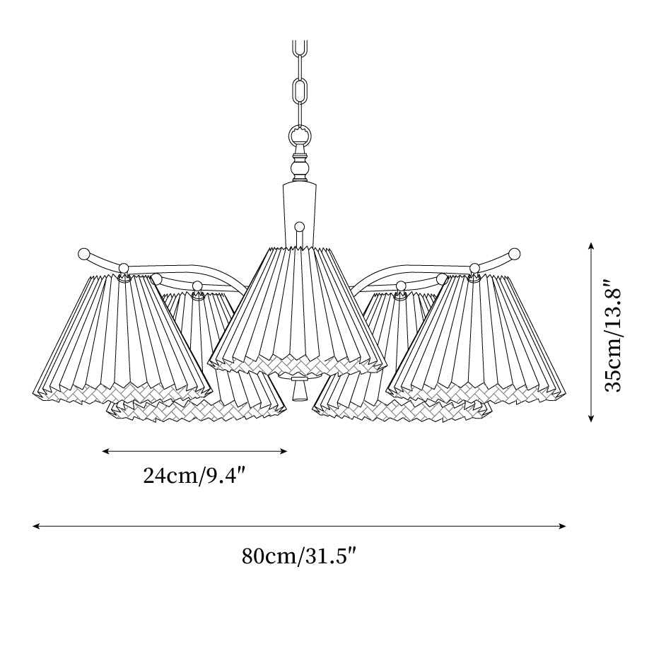 Suki Pleated Chandelier