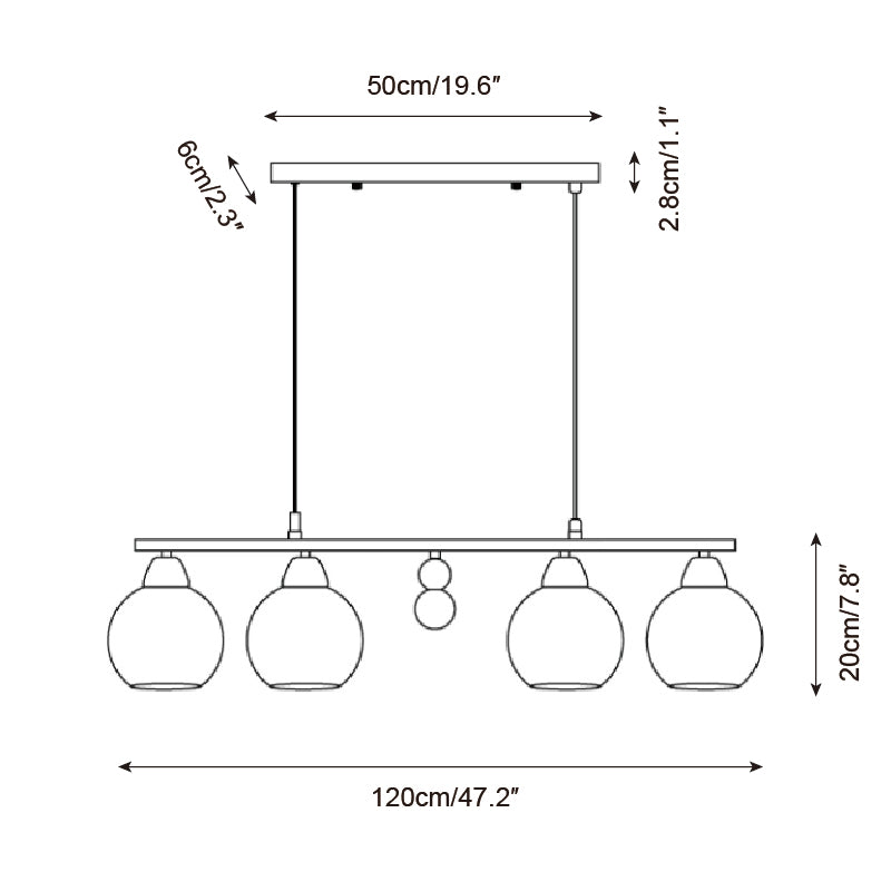 Tala Glass Chandelier