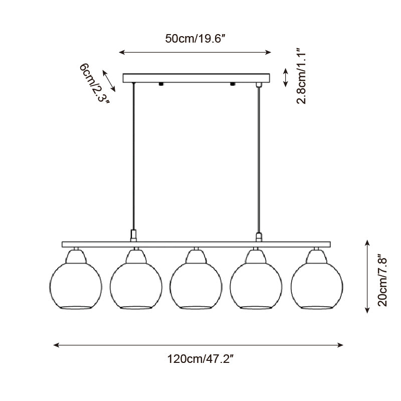 Tala Glass Chandelier