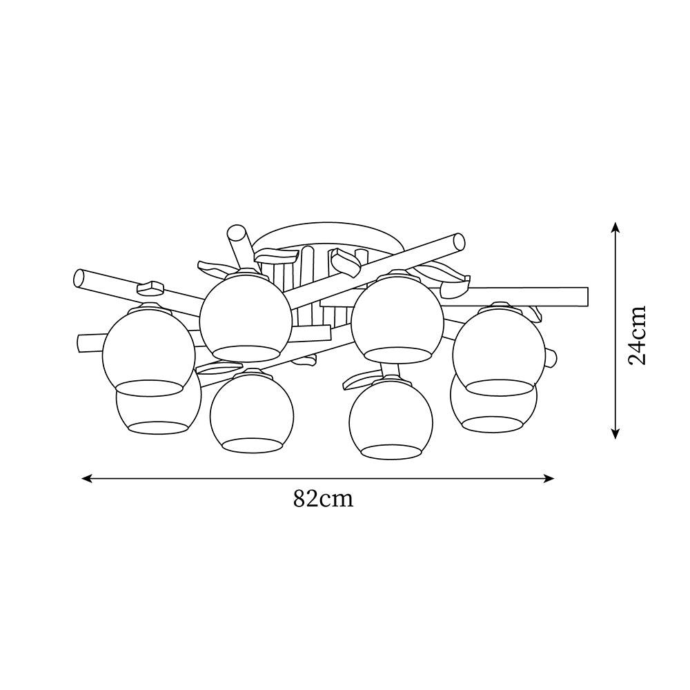 Tinsley Wood Ceiling Light