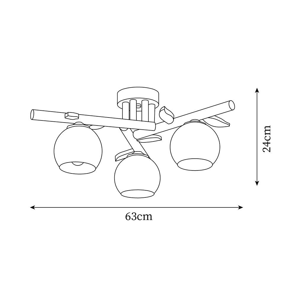 Tinsley Wood Ceiling Light