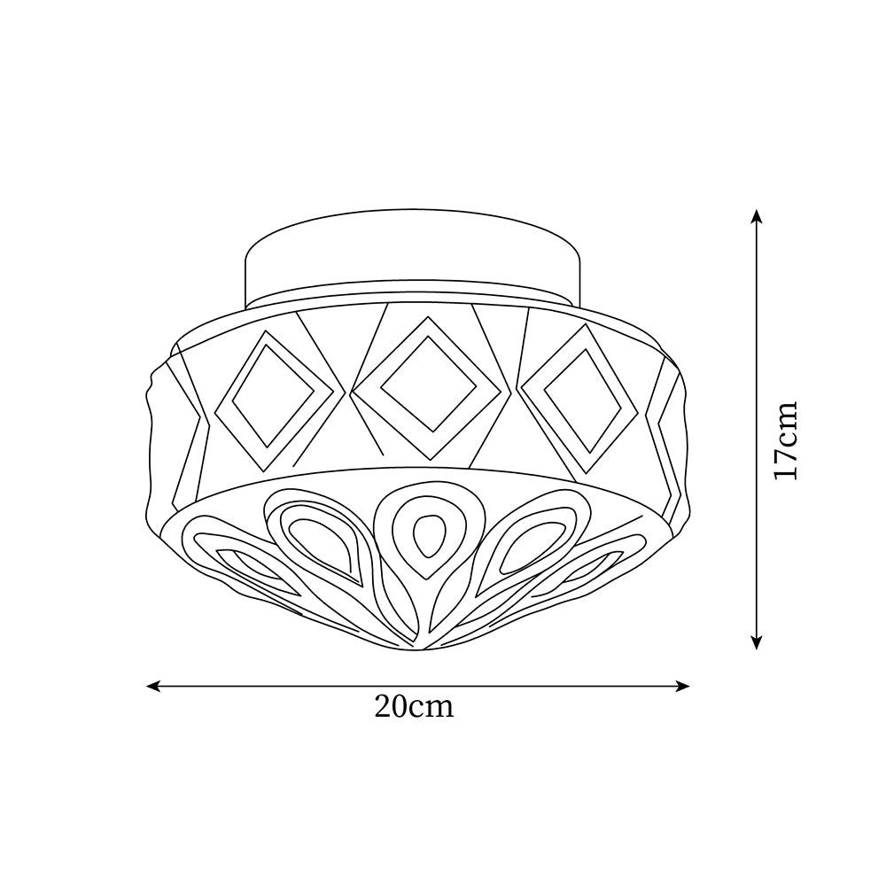 Tolla Glass Ceiling Light