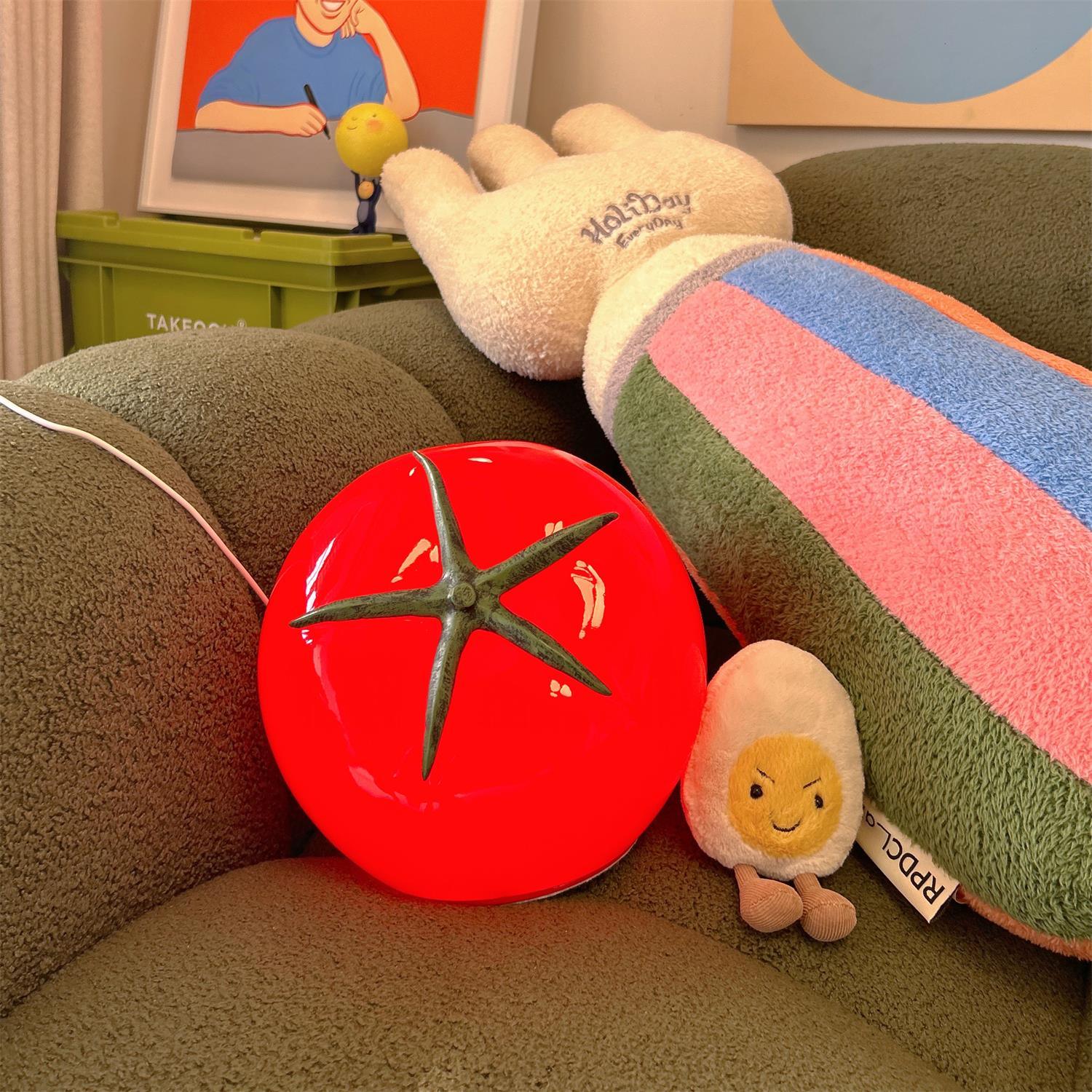 Tomato Resin Table Lamp