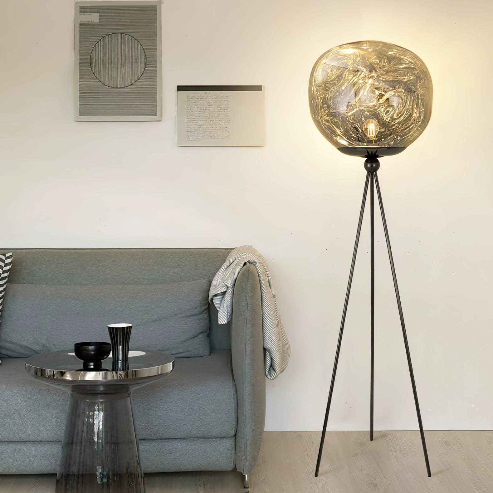 Tripod Rock Lava Floor Lamp