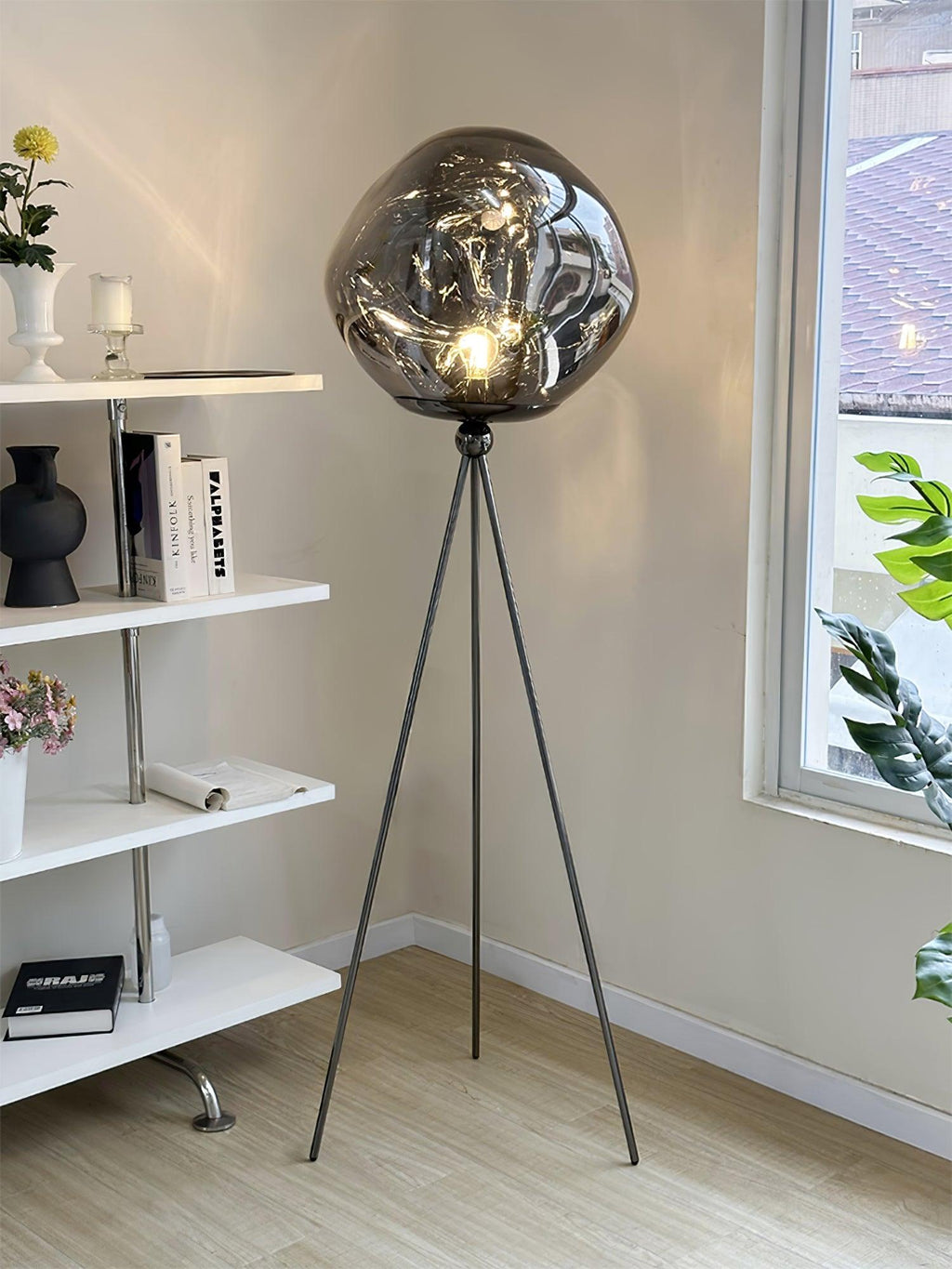 Tripod Rock Lava Floor Lamp