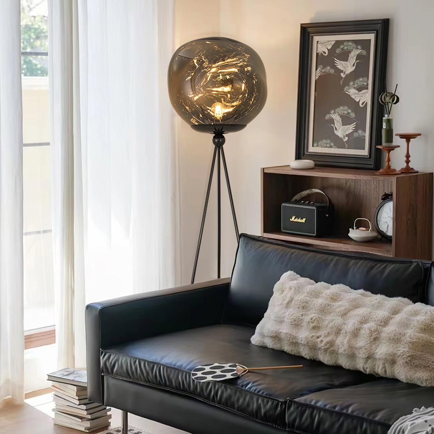 Tripod Rock Lava Floor Lamp