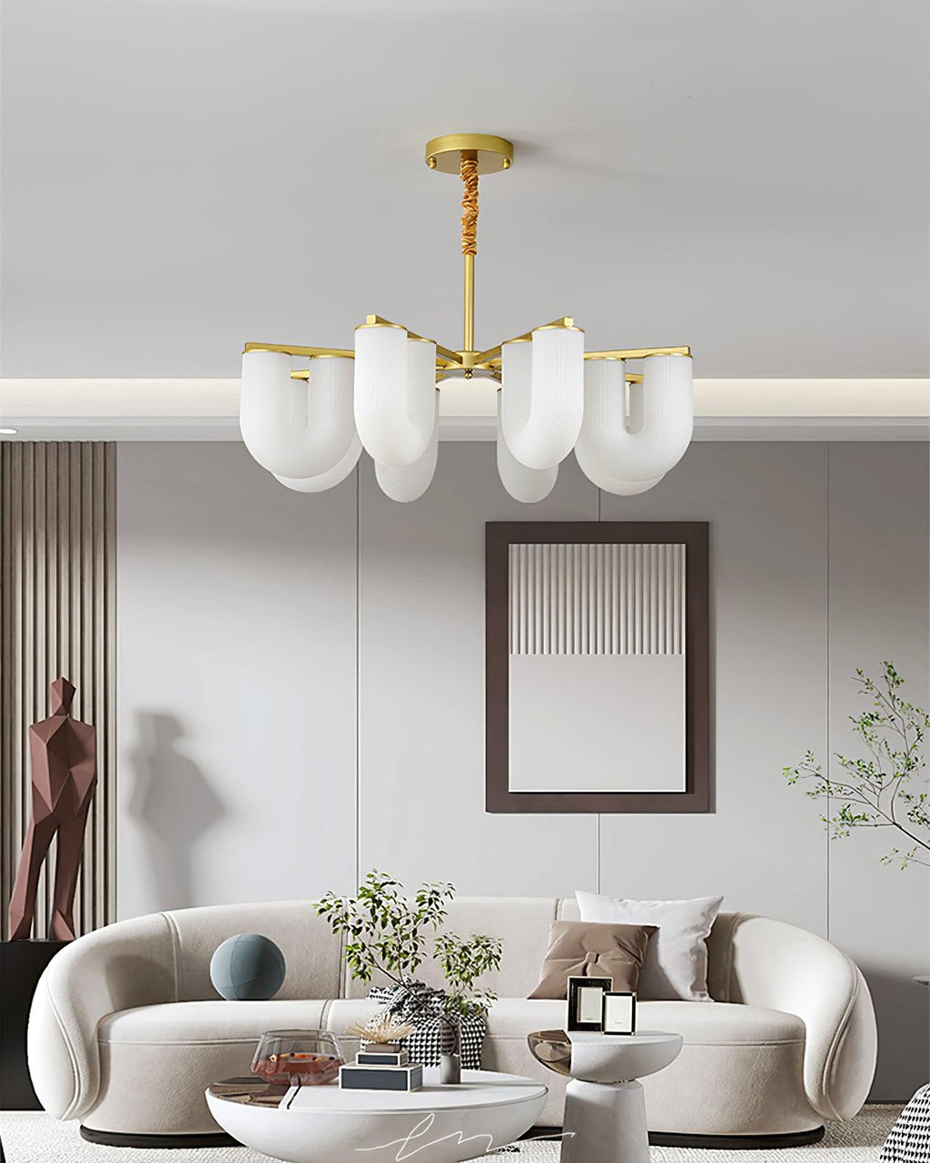 U Shaped Chandelier