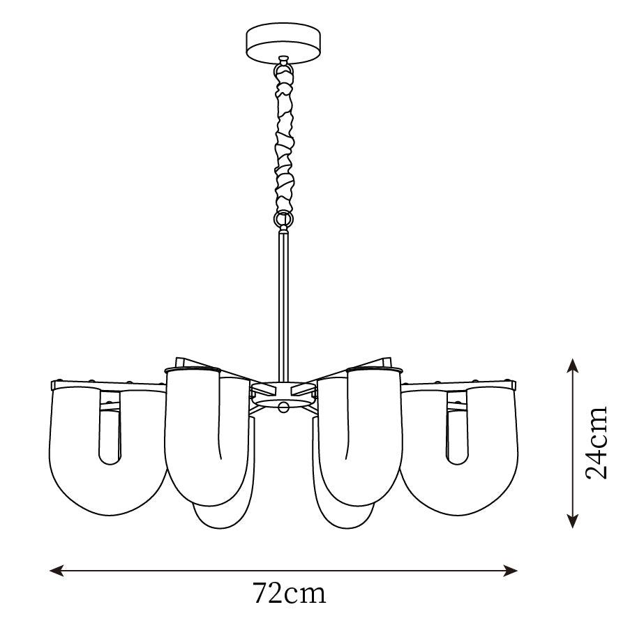 U Shaped Chandelier