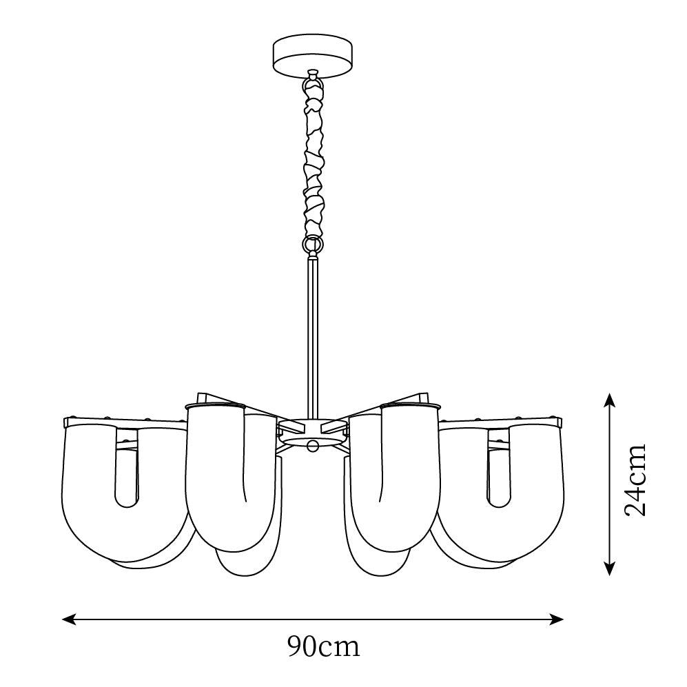 U Shaped Chandelier