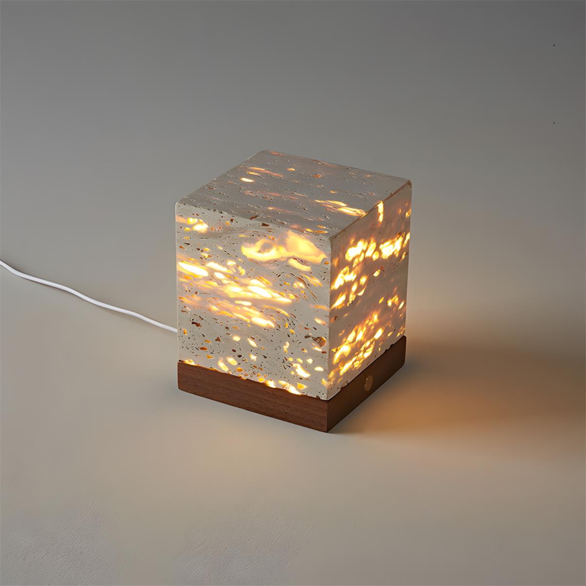Velto Travertine Table Lamp
