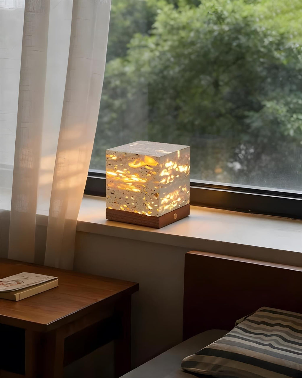 Velto Travertine Table Lamp