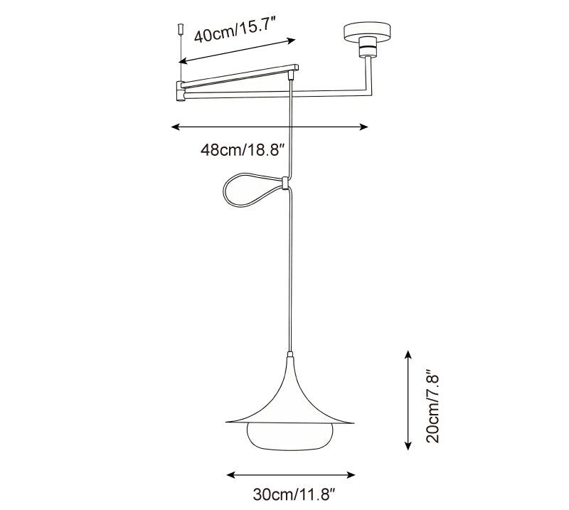 Veluna Swing Arm Pendant Lamp
