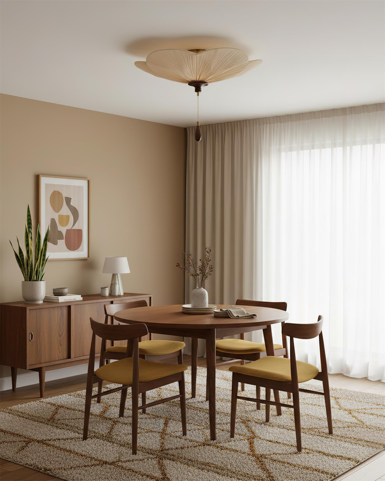 Velvet Leaf Ceiling Lamp