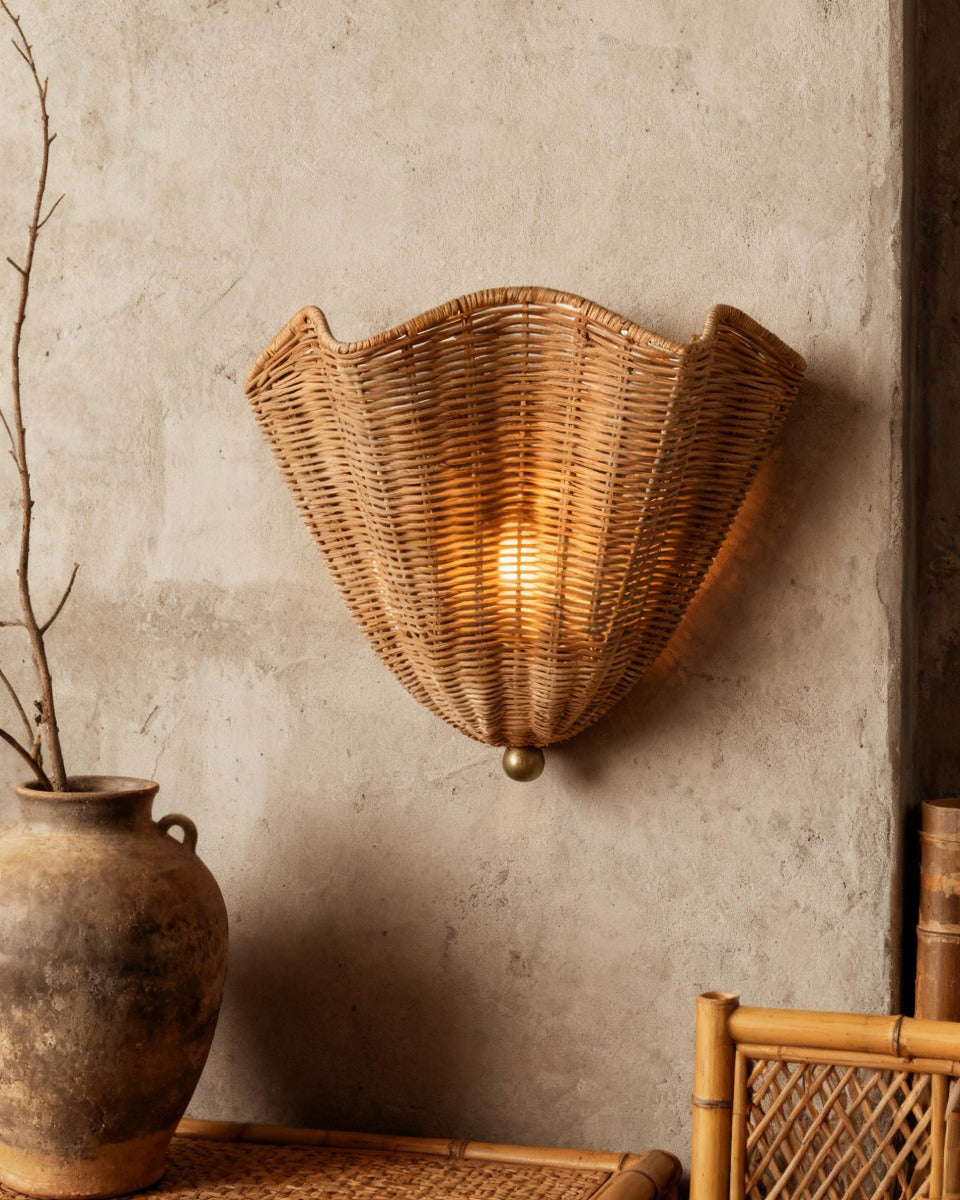 Vera Rattan Wall Lamp