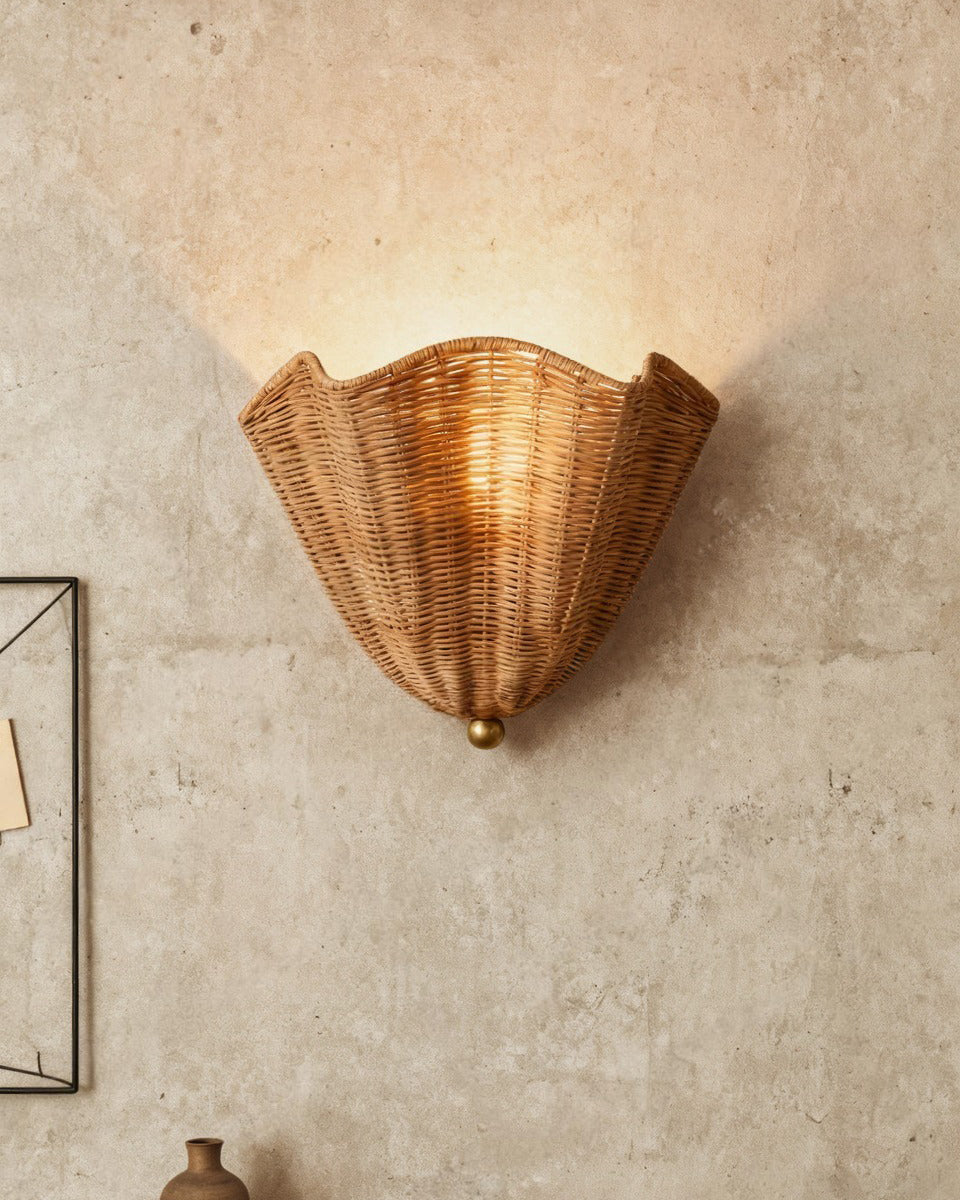 Vera Rattan Wall Lamp