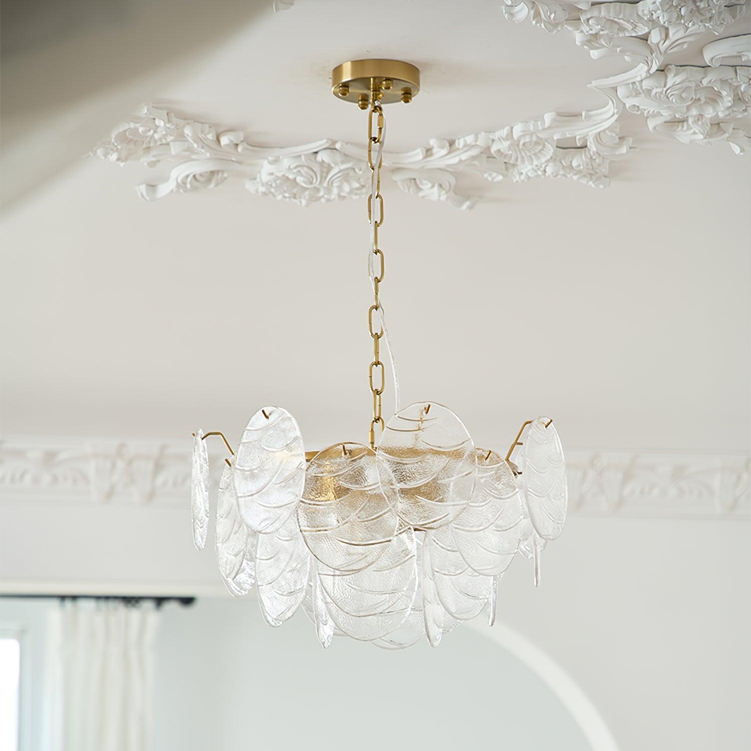 Disc Victorian Glass Chandelier