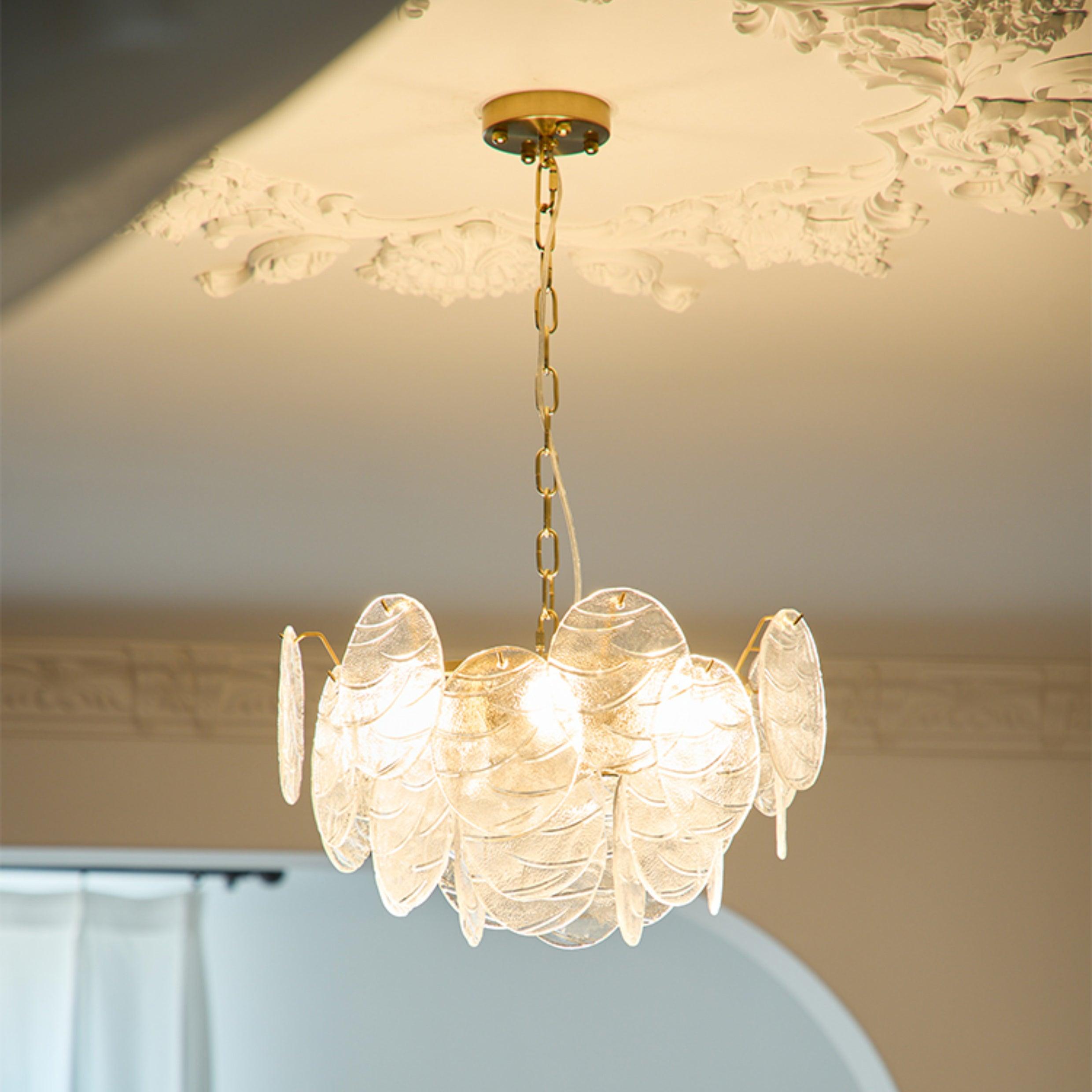 Disc Victorian Glass Chandelier