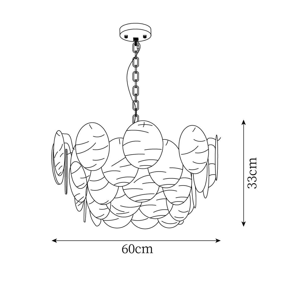 Disc Victorian Glass Chandelier
