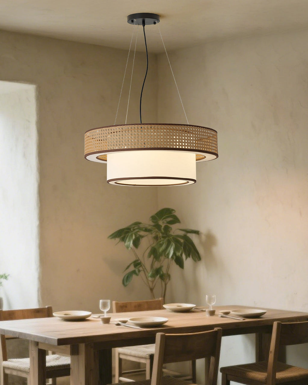 Wicker Chandelier