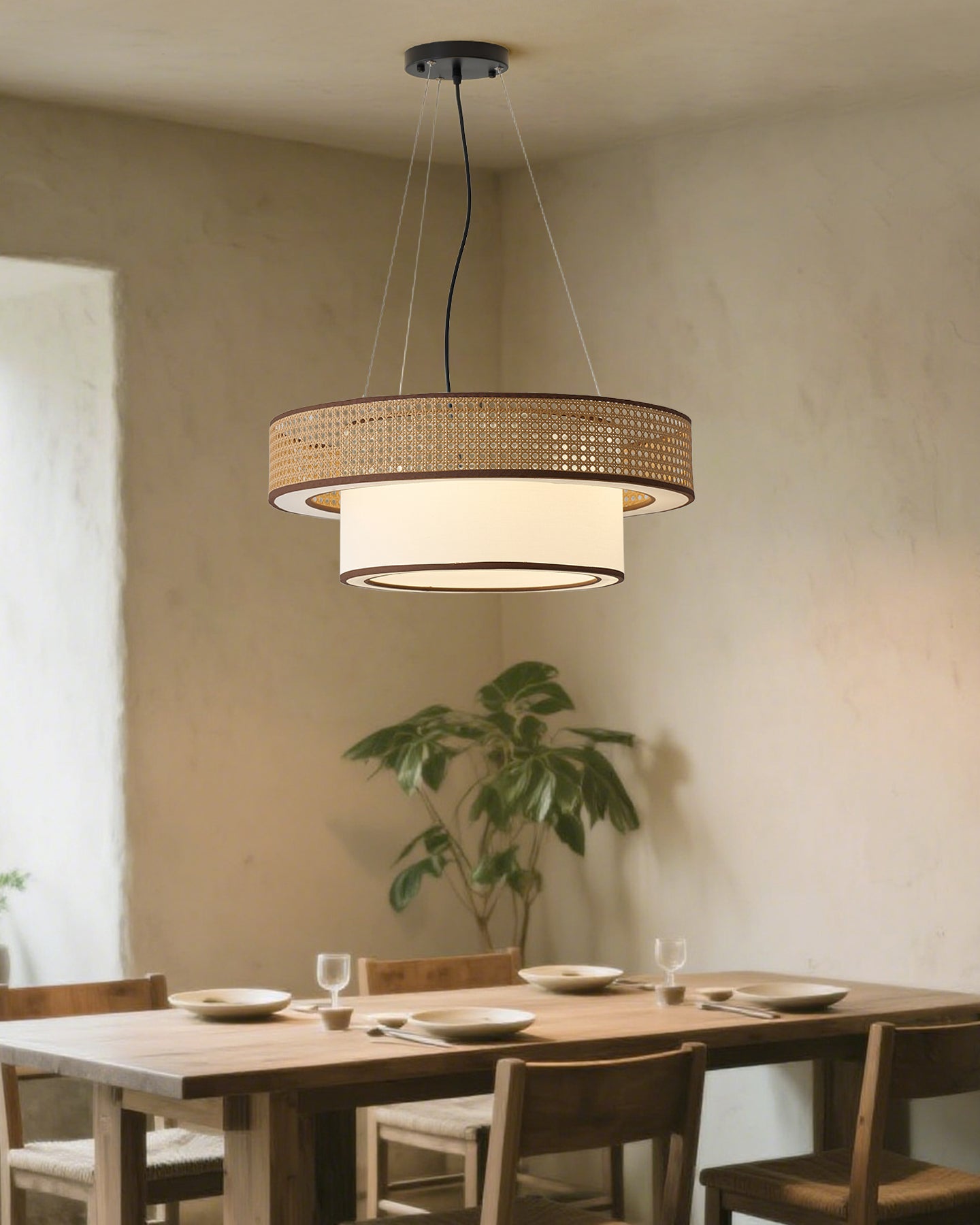 Wicker Chandelier