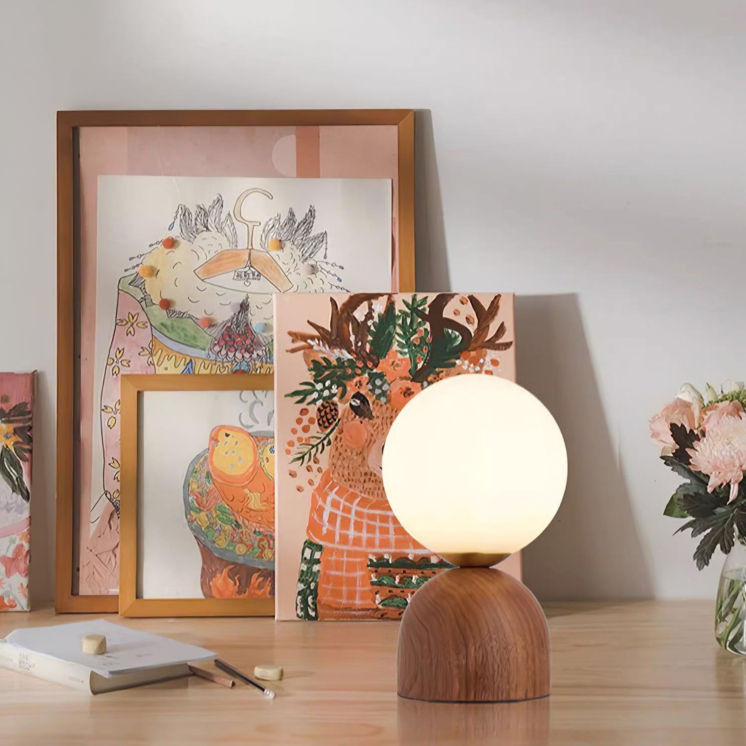 Wood Knuckle Table Lamp
