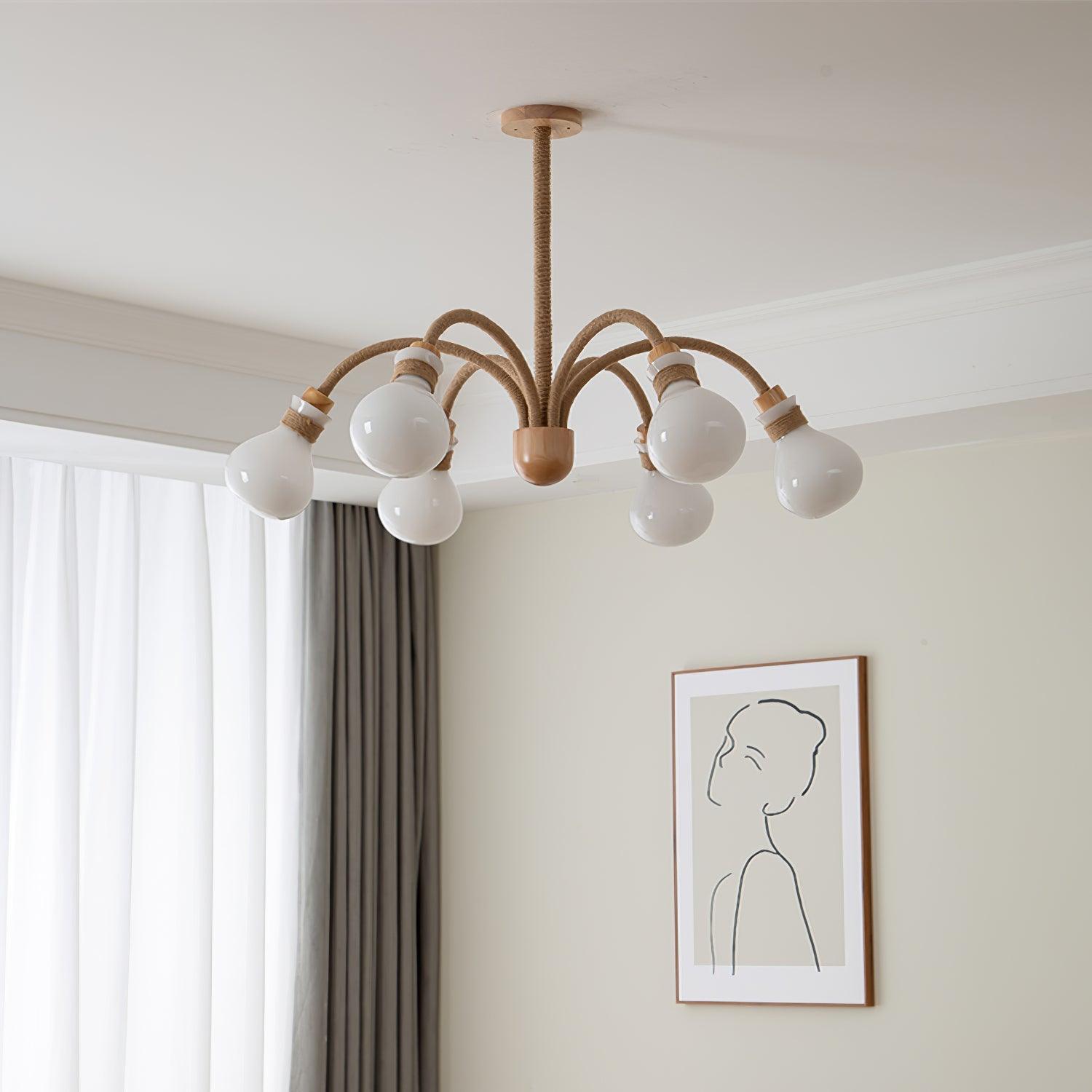 Wood Medusa Chandelier