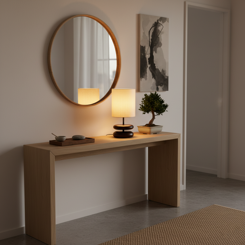 Wooden Modern Bedroom Table Lamp
