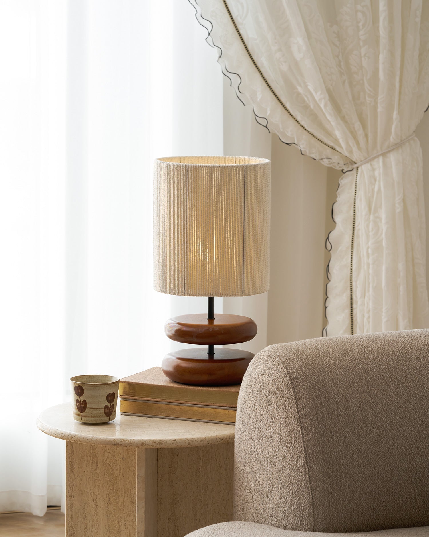 Wooden Modern Bedroom Table Lamp