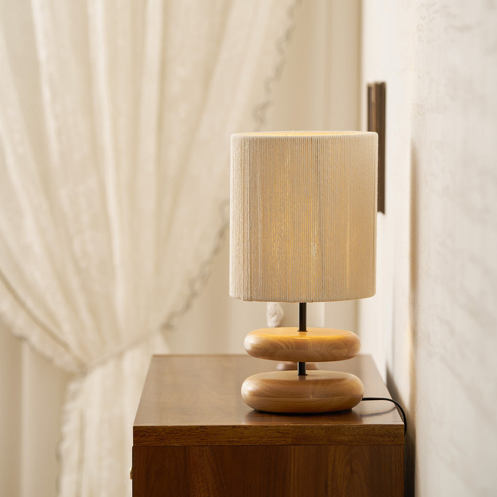 Wooden Modern Bedroom Table Lamp