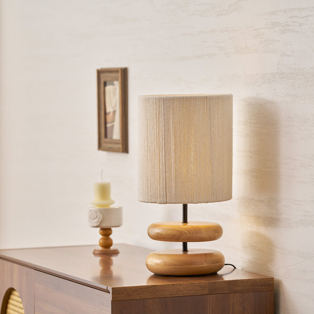 Wooden Modern Bedroom Table Lamp